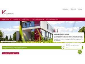 Universität Vechta's official website homepage screenshot