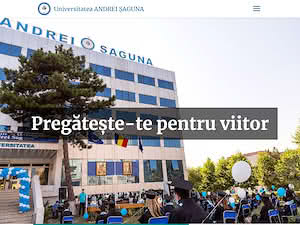Universitatea Andrei Saguna's official website homepage screenshot