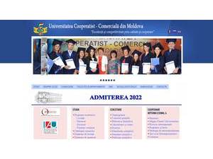Universitatea Cooperatist-Comerciala din Moldova's official website homepage screenshot