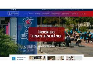 Universitatea Danubius Galati's official website homepage screenshot