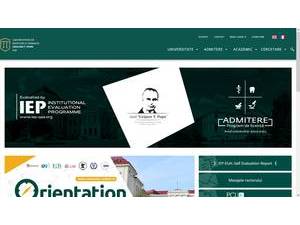 Universitatea de Medicină si Farmacie Gr. T. Popa's official website homepage screenshot
