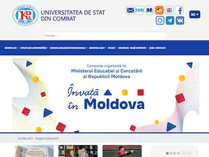 Universitatea de Stat din Comrat's official website homepage screenshot