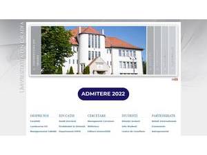Universitatea din Oradea's official website homepage screenshot