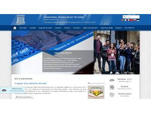 Universitatea Dunărea de Jos din Galati's official website homepage screenshot
