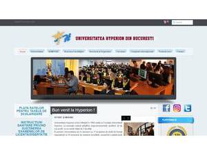 Universitatea HYPERION's official website homepage screenshot