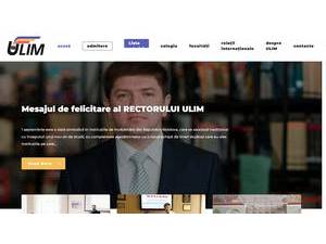 Universitatea Libera Internationala din Moldova's official website homepage screenshot