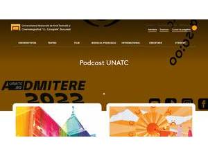 Universitatea Naţională de Artă Teatrală şi Cinematografică Ion Luca Caragiale's official website homepage screenshot
