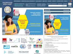 Universitatea Spiru Haret's official website homepage screenshot