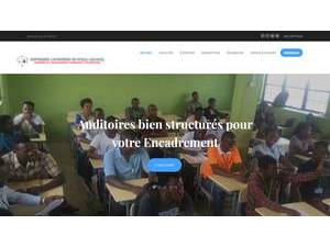 Université Adventiste de Goma's official website homepage screenshot