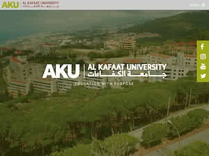Université Al-Kafaat's official website homepage screenshot