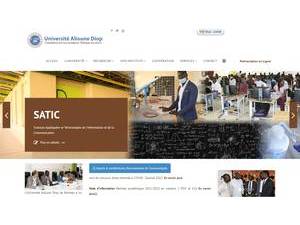 Université Alioune Diop de Bambey's official website homepage screenshot