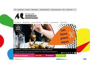 Université Bordeaux Montaigne's official website homepage screenshot