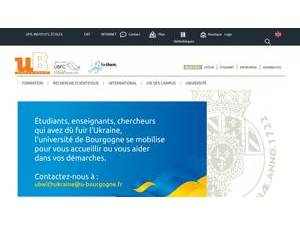 Université Bourgogne-Europe's official website homepage screenshot