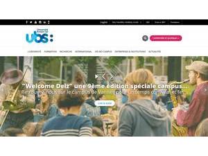 Université Bretagne Sud's official website homepage screenshot