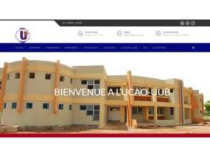 Université Catholique de l'Afrique de l'Ouest, Burkina Faso's official website homepage screenshot