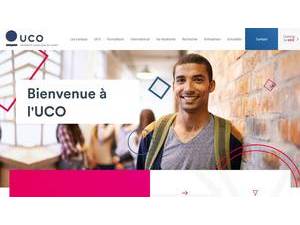 Université Catholique de l'Ouest's official website homepage screenshot