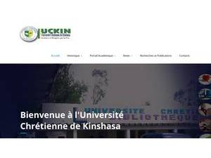 Université Chrétienne de Kinshasa's official website homepage screenshot