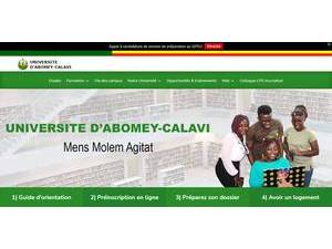 Université d'Abomey-Calavi's official website homepage screenshot