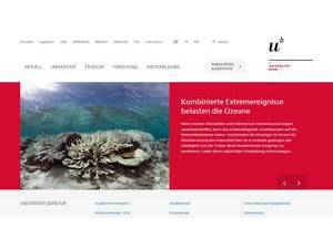 Université de Berne's official website homepage screenshot