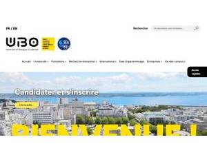 Université de Bretagne Occidentale's official website homepage screenshot