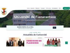 Université de Fianarantsoa's official website homepage screenshot