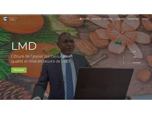 Université de Kolwezi's official website homepage screenshot