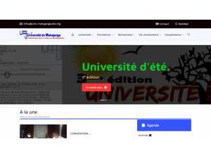 Université de Mahajanga's official website homepage screenshot