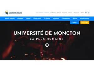 Université de Moncton's official website homepage screenshot
