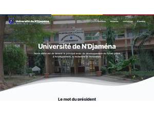 Université de N'Djaména's official website homepage screenshot