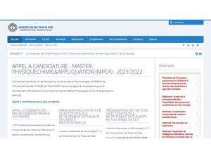 Université de Thiès's official website homepage screenshot