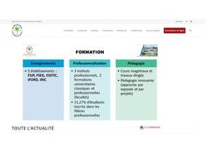 Université de Yaoundé II's official website homepage screenshot