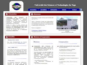 Université des Sciences et Technologies du Togo's official website homepage screenshot
