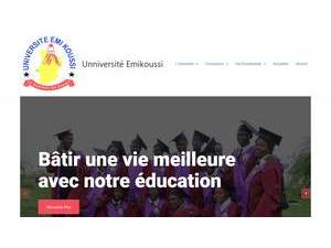 Université Emi Koussi's official website homepage screenshot