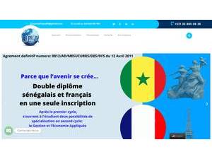 Université Euro-Afrique's official website homepage screenshot
