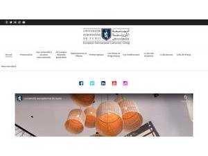 Université Européenne de Tunis's official website homepage screenshot