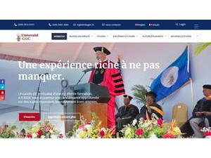 Université G.O.C.'s official website homepage screenshot