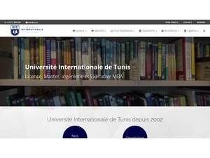 Université Internationale de Tunis's official website homepage screenshot