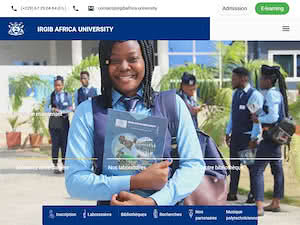 Université IRGIB Africa's official website homepage screenshot