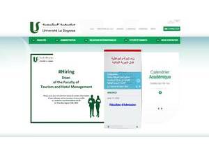Université la Sagesse's official website homepage screenshot