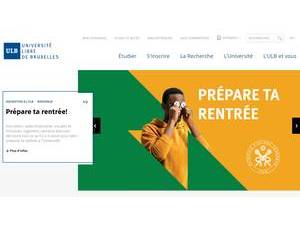 Université Libre de Bruxelles's official website homepage screenshot
