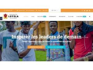 Université Loyola du Congo's official website homepage screenshot