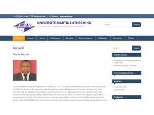 Université Martin Luther King's official website homepage screenshot