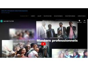 Université Méditerranéenne's official website homepage screenshot