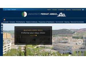 Université Mohamed Lamine Debaghine de Sétif 2's official website homepage screenshot