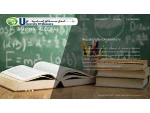 Université Mustapha Stambouli de Mascara's official website homepage screenshot