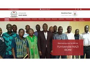 Université Nazi Boni's official website homepage screenshot