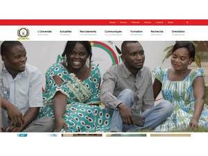 Université Ouaga I Joseph Ki-Zerbo's official website homepage screenshot