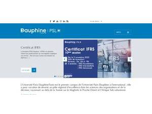 Université Paris Dauphine-PSL, Campus de Tunis's official website homepage screenshot