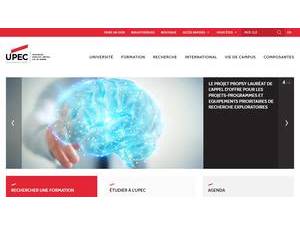 Université Paris-Est Créteil Val de Marne's official website homepage screenshot