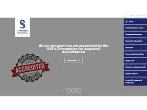 Université Paris-Sorbonne Abou Dhabi's official website homepage screenshot